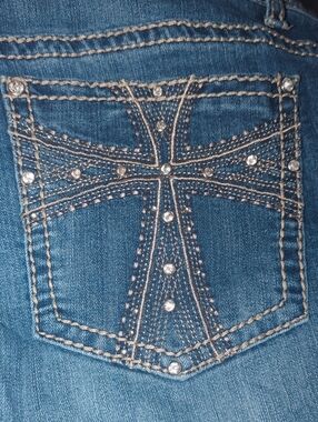 EARL JEAN Embellished Blue Jeans 24W